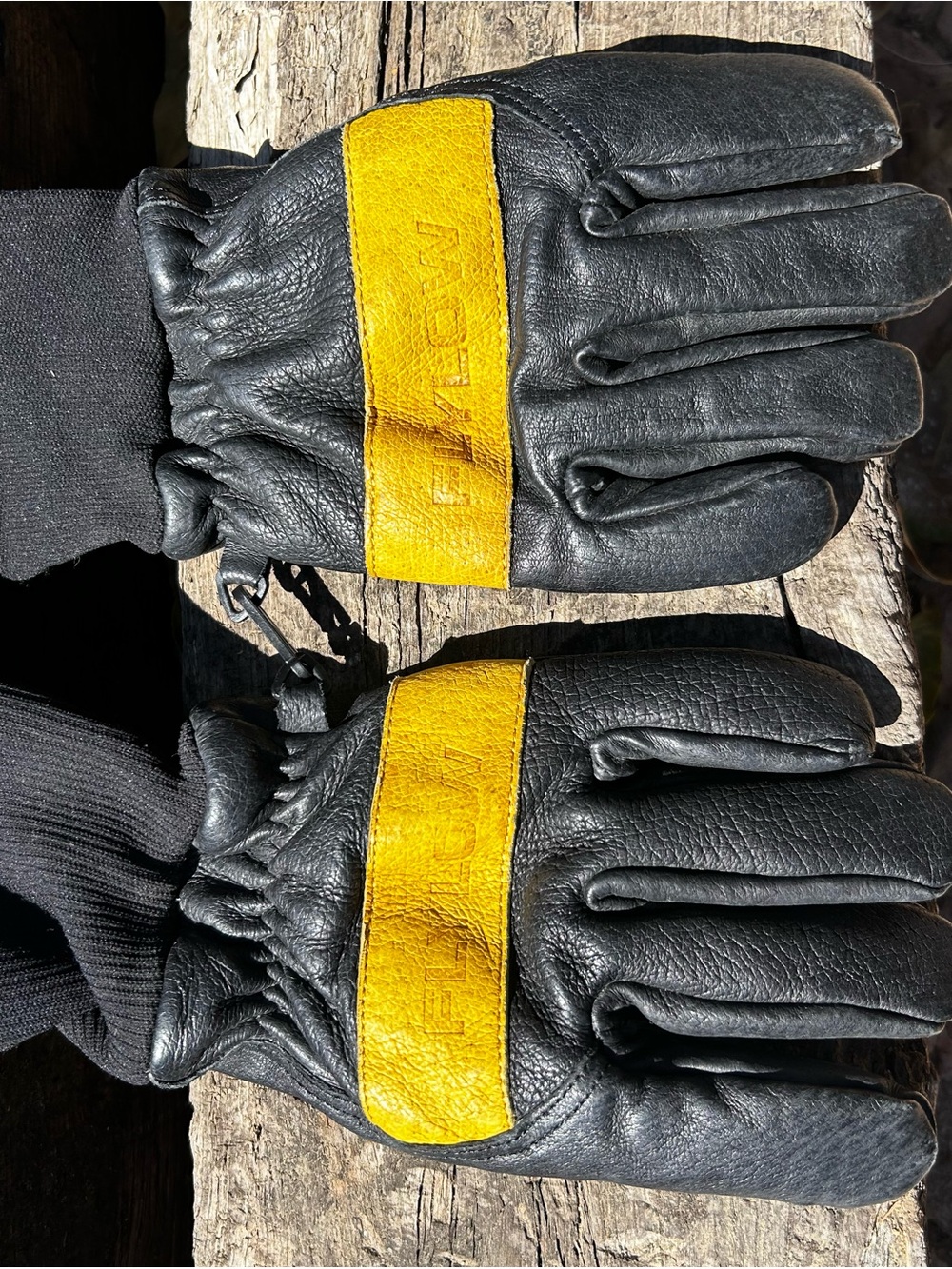 Yellow & Black Flylow snow leatherGloves - Men’s Heavy-Duty Gloves